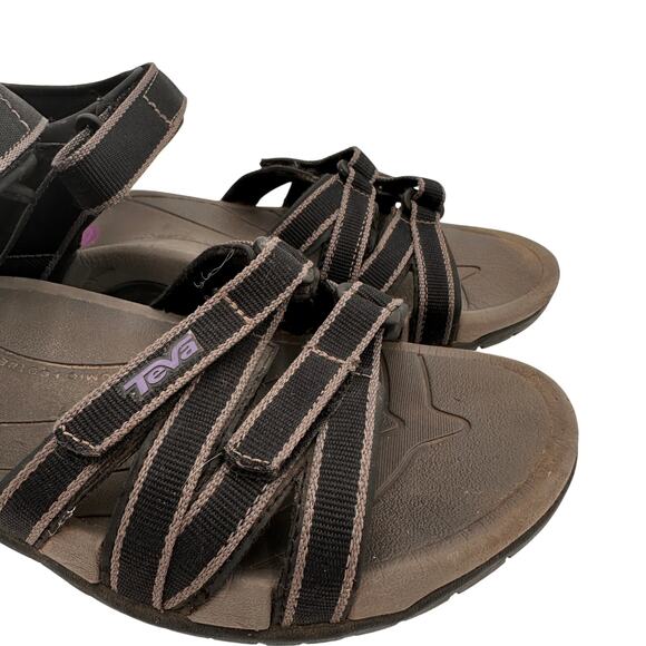 Teva Women's Tirra Black & Purple Sandals Size 7 - Picture 8 of 9